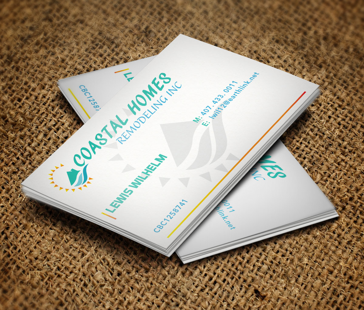 Business Card Design by Verified artistry for Coastal Homes & Remodeling Inc | Design #14158766