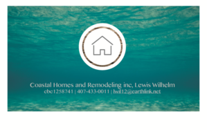Business Card Design by adenblanch for Coastal Homes & Remodeling Inc | Design #10085190