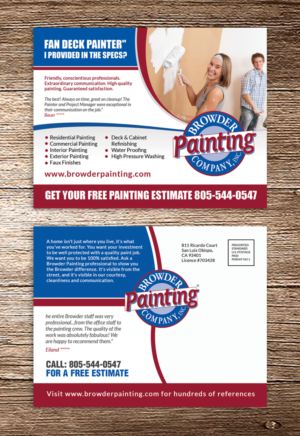 Diseño de Postal por debdesign para Browder Painting Company | Diseño: #10207693