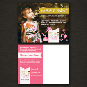Postcard Design by Kishaloy_D for Pretty posh and pampered  | Design #10108422