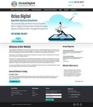 Wordpress Design by Chikki for Ocius Digital | Design: #2159924