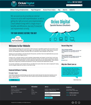 Wordpress Design by Chikki for Ocius Digital | Design: #2170025