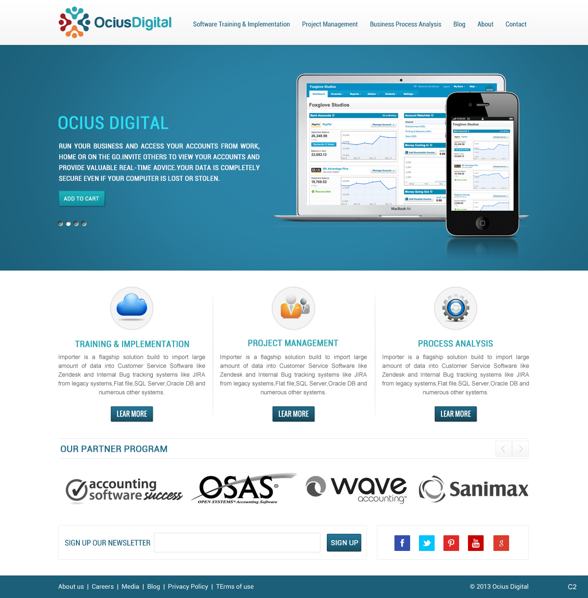 Wordpress Design by pb for Ocius Digital | Design #2157267