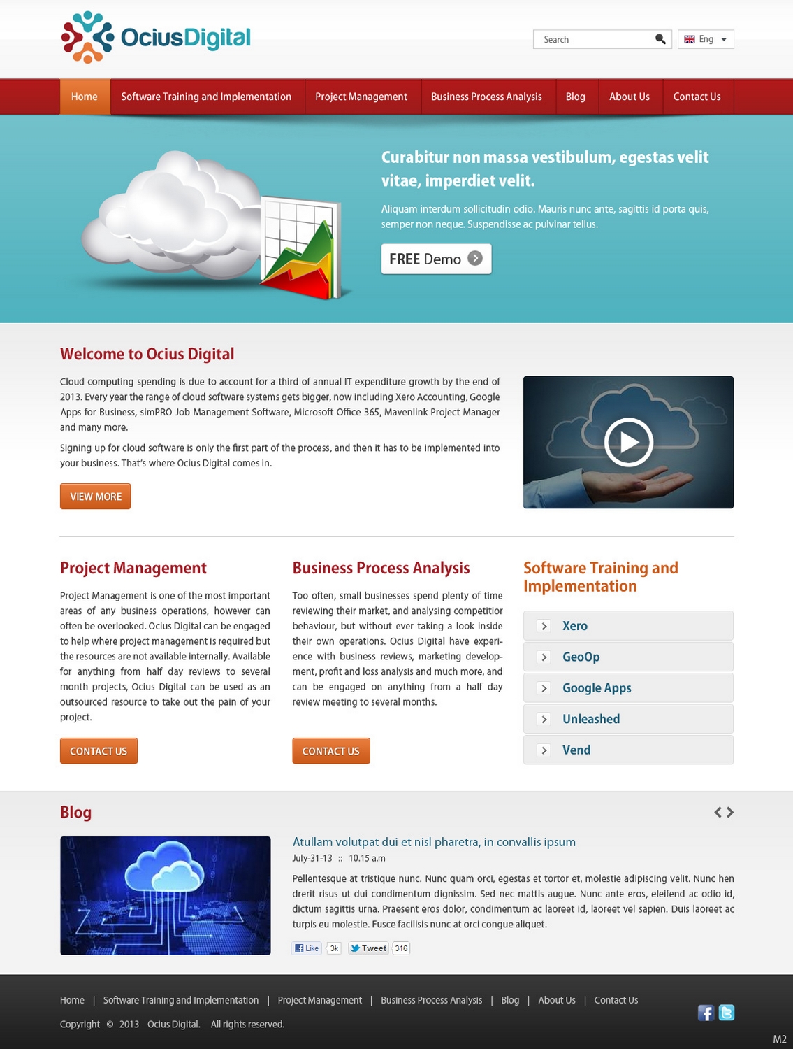 Design Wordpress par pb pour Ocius Digital | Design #2157270