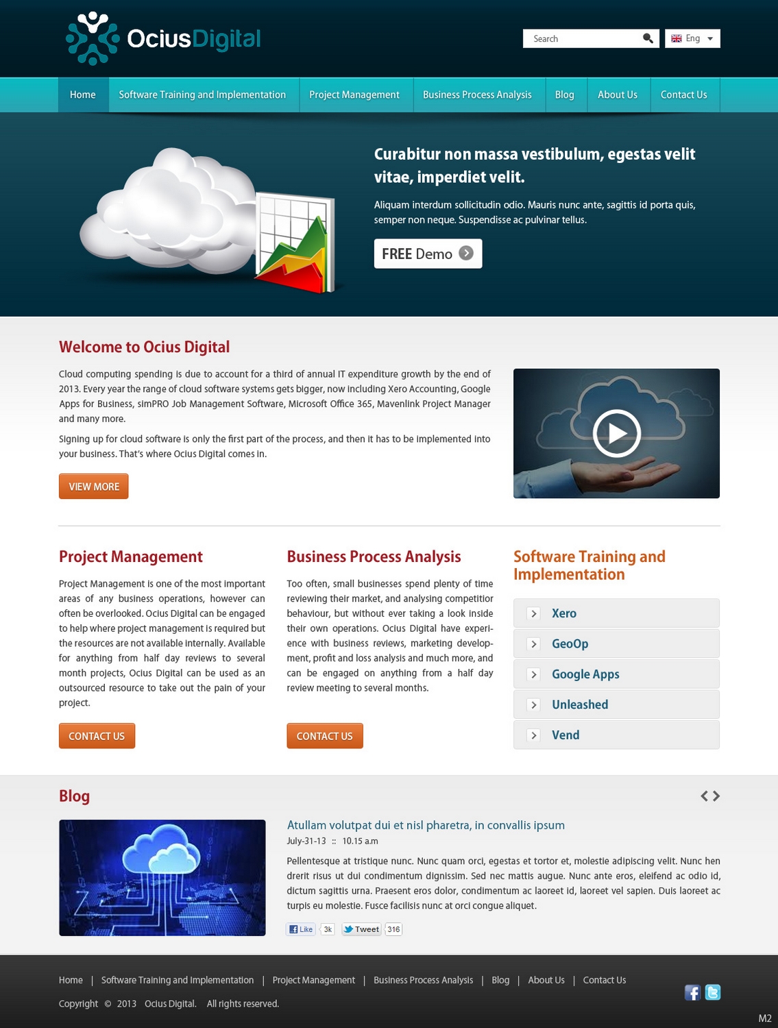 Design Wordpress par pb pour Ocius Digital | Design #2167826