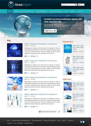 Wordpress Design by pb for Ocius Digital | Design: #2171993