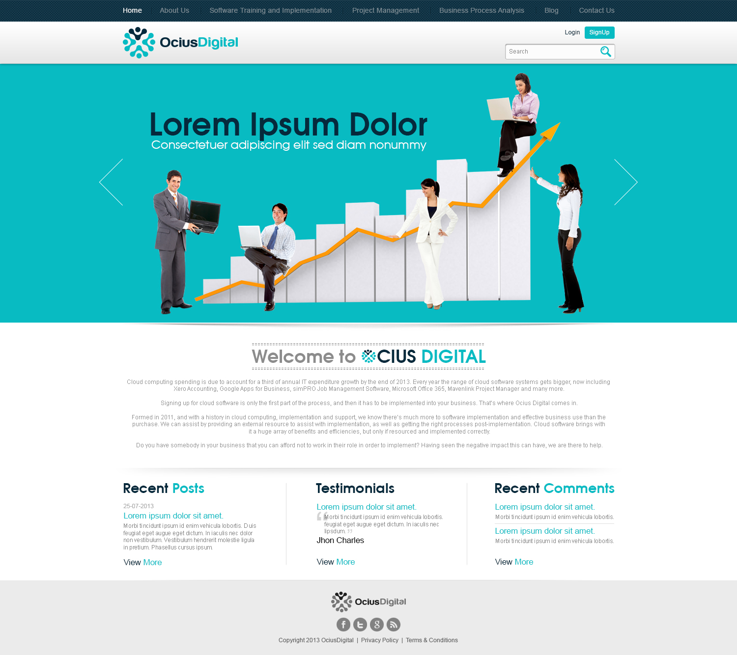 Wordpress Design by TechWise for Ocius Digital | Design #2167487