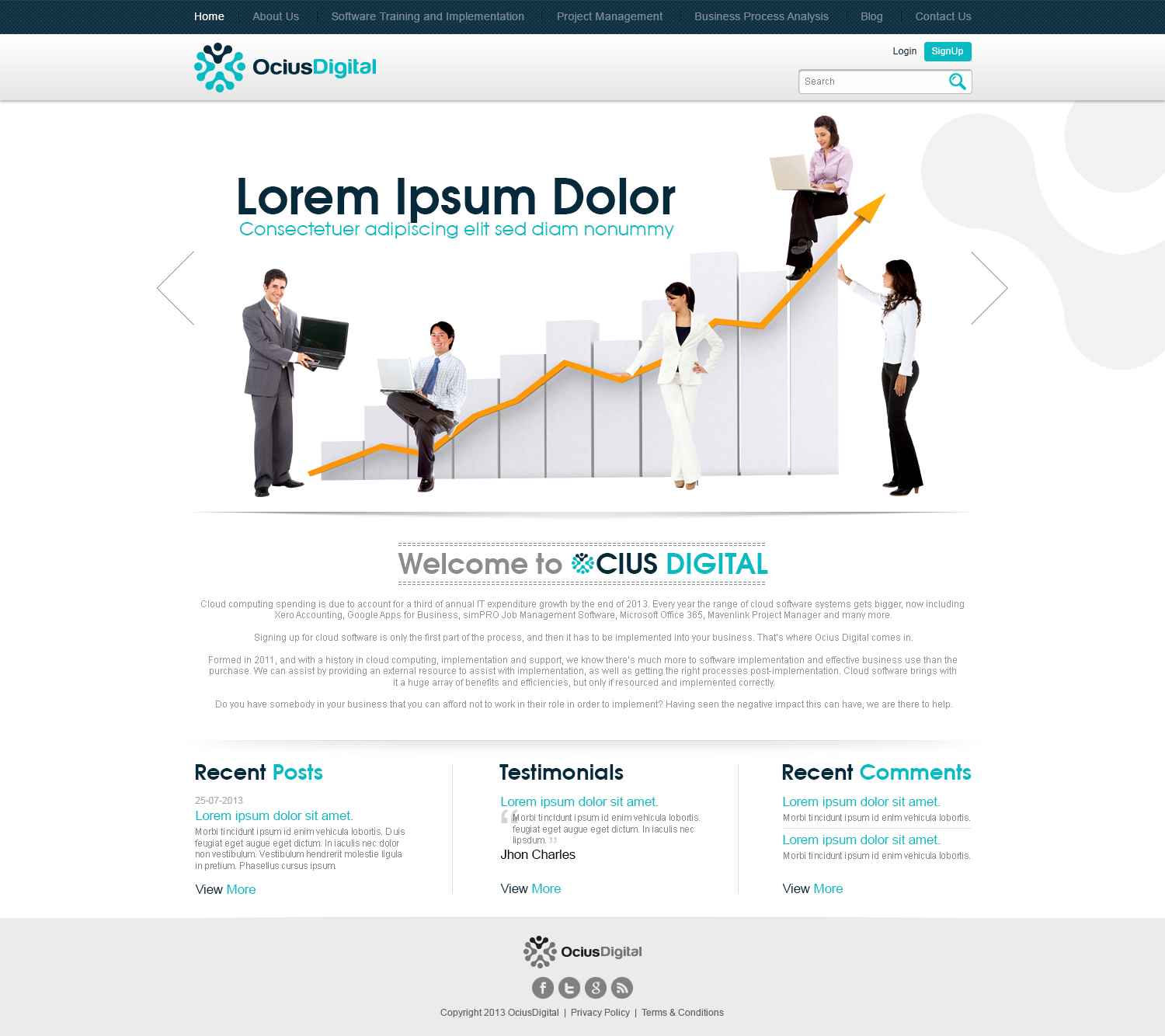 WordPress-Design von TechWise für Ocius Digital | Design #2167489