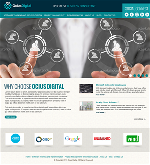 Wordpress Design by jeckx2 for Ocius Digital | Design: #2169900