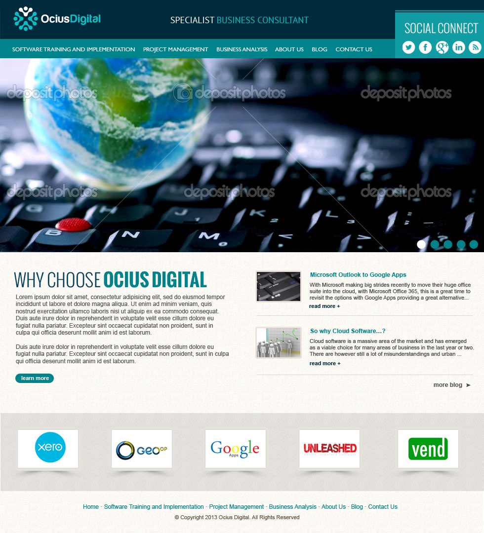 Diseño Wordpress por jeckx2 para Ocius Digital | Diseño #2169961