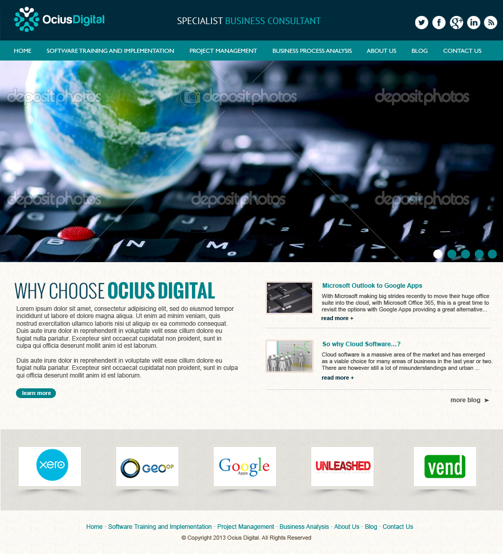 Diseño Wordpress por jeckx2 para Ocius Digital | Diseño #2169979