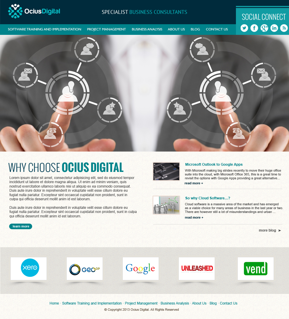 Diseño Wordpress por jeckx2 para Ocius Digital | Diseño #2173860