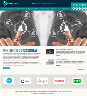 Wordpress Design by jeckx2 for Ocius Digital | Design: #2173860
