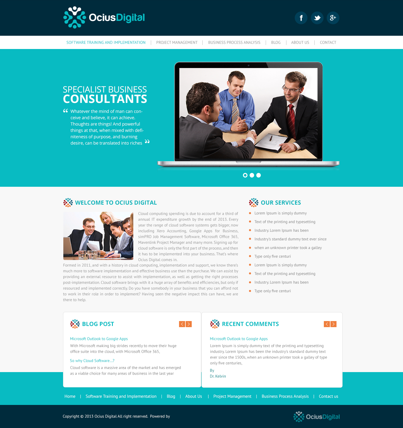 Wordpress Design by Empireweb for Ocius Digital | Design #2160568