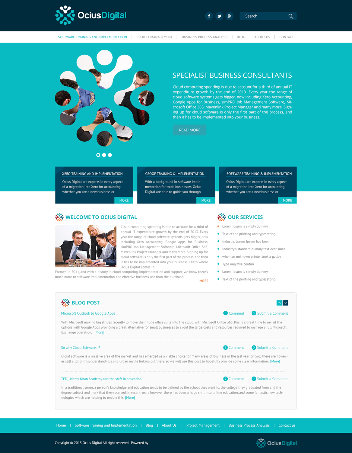 Diseño Wordpress por Empireweb para Ocius Digital | Diseño #2164052