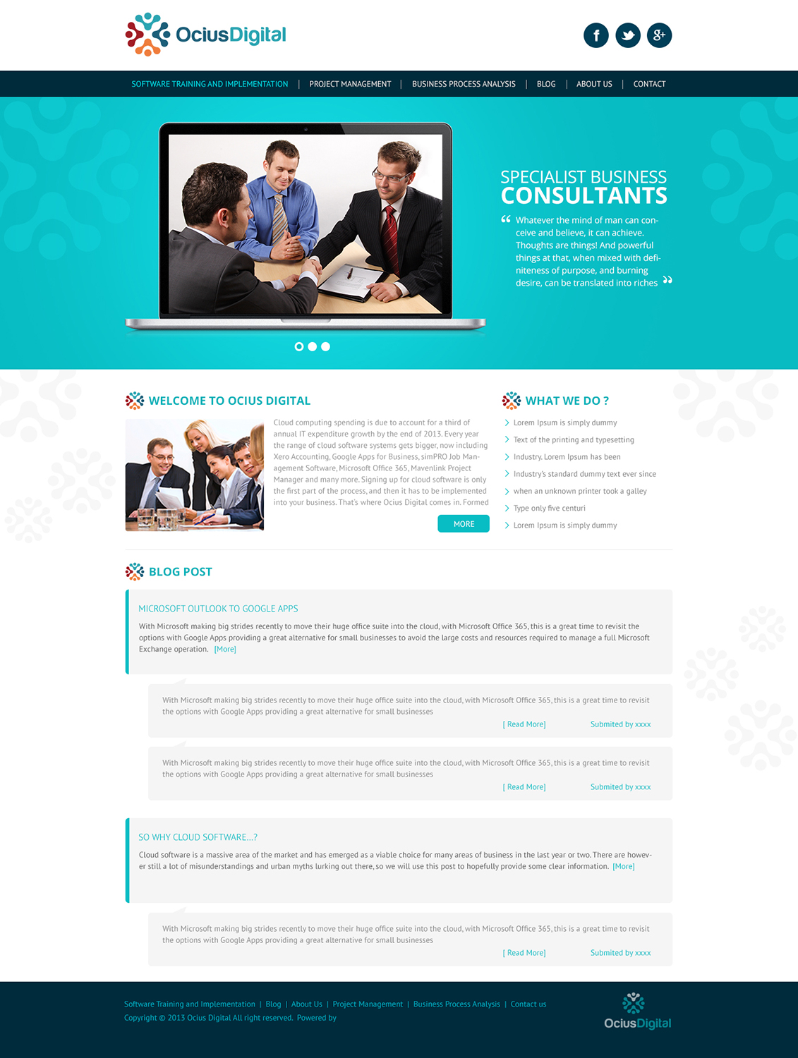 Diseño Wordpress por Empireweb para Ocius Digital | Diseño #2166423