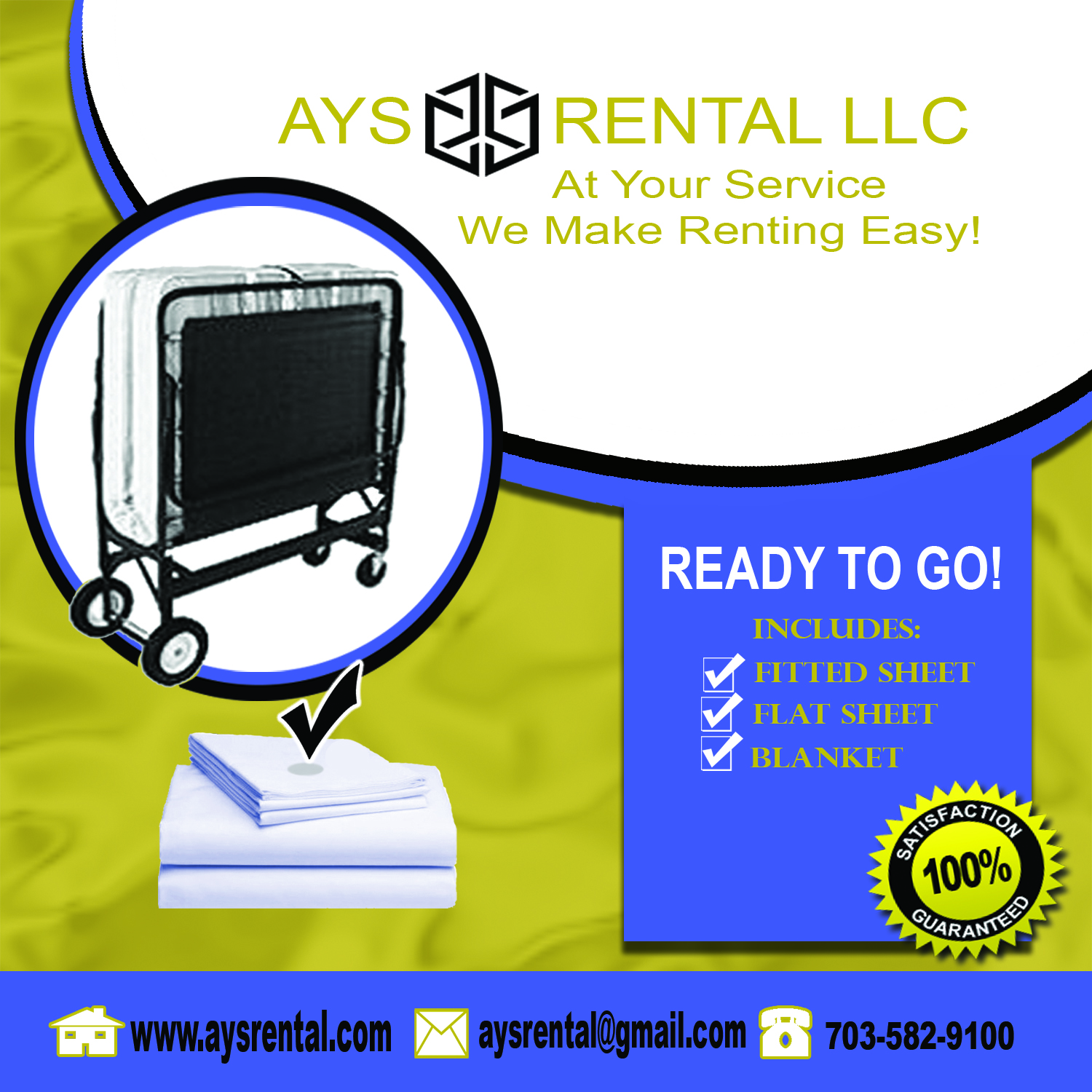 Postcard Design by Stan McLaren for AYS RENTAL | Design #10130768