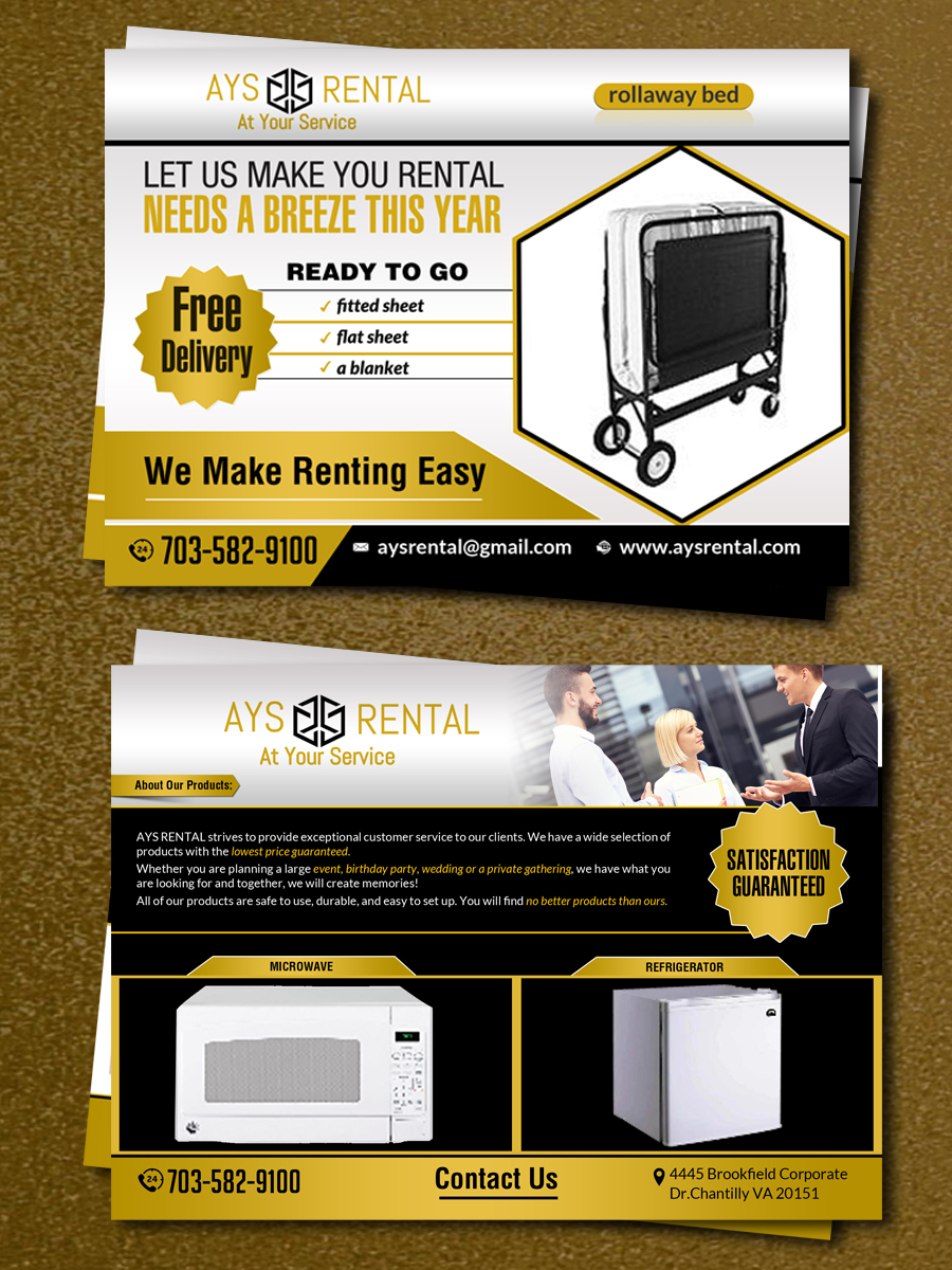 Postkarten-Design von debdesign für AYS RENTAL | Design #10137372