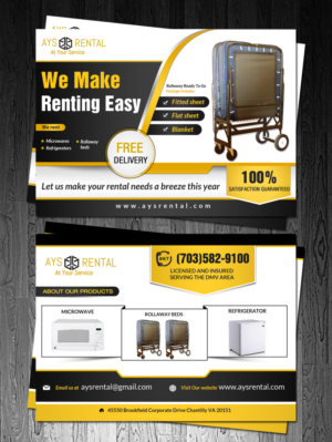 Postcard Design by debdesign for AYS RENTAL | Design: #10335427