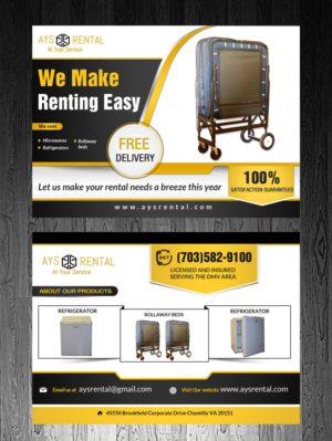 Postcard Design by debdesign for AYS RENTAL | Design: #10371264