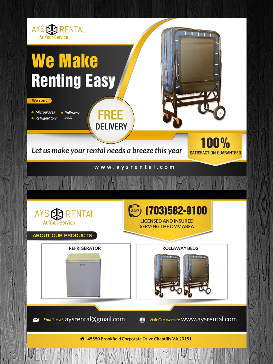 Postcard Design by debdesign for AYS RENTAL | Design #10371461