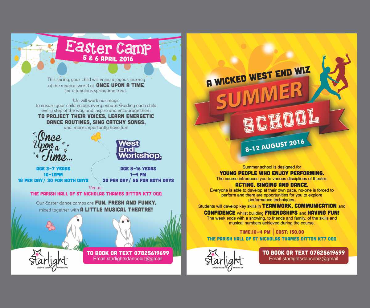 modern professional school flyer