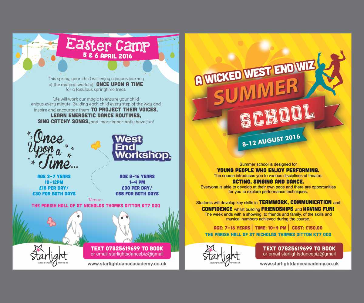 Diseño de Flyer por Cut and Glue para Starlight Dance Academy | Diseño #10117428