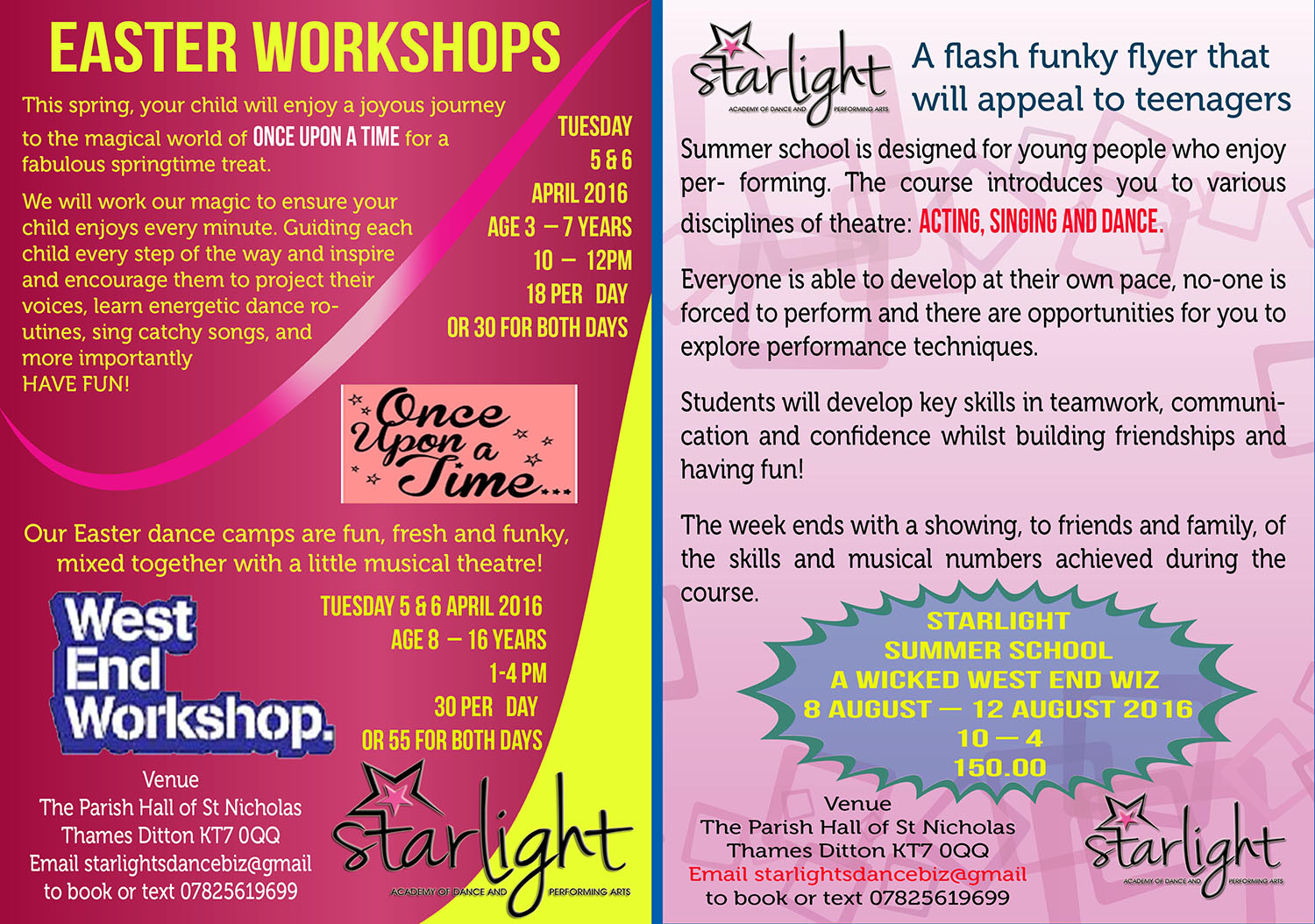 Diseño de Flyer por creativedesigner para Starlight Dance Academy | Diseño #10114987
