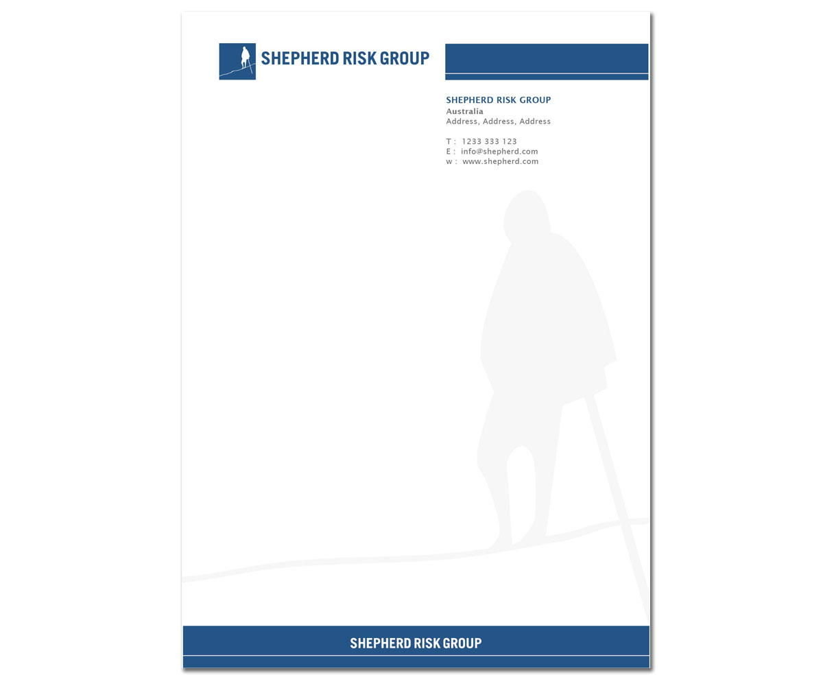 Diseño de Membrete por Jo J para Shepherd Risk Group | Diseño #2149929