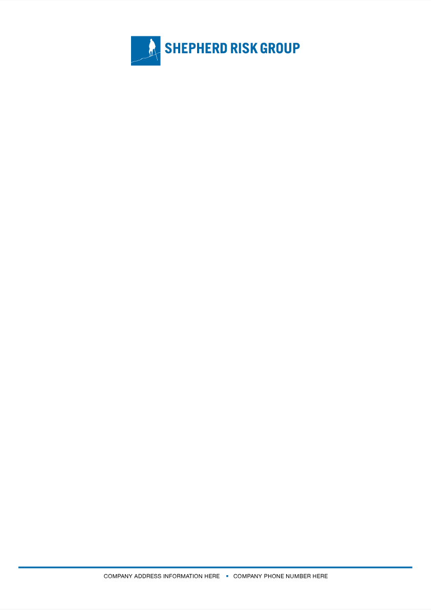 Letterhead Design by H2Design for Shepherd Risk Group | Design #2154711