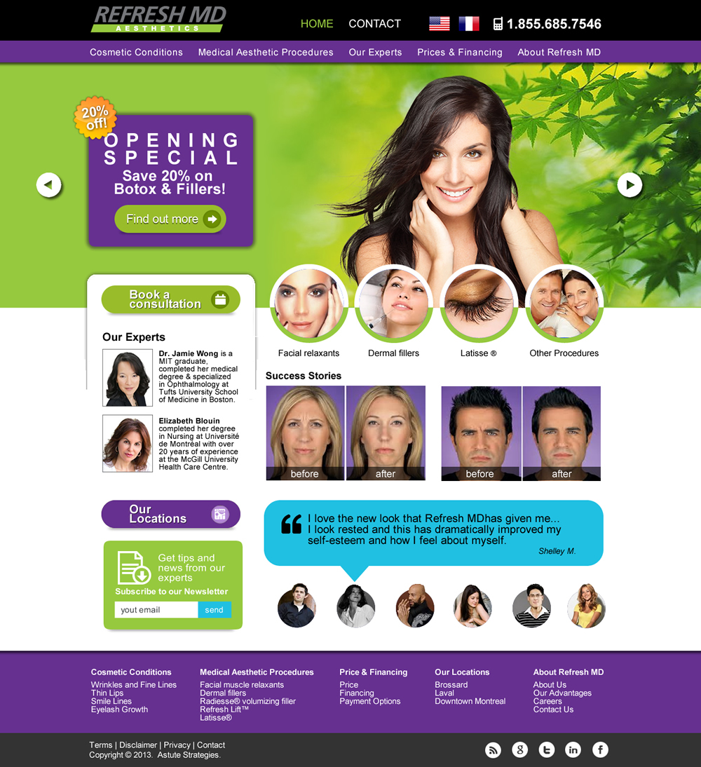 Web Design by hammer for LASIK MD | Design #2215789