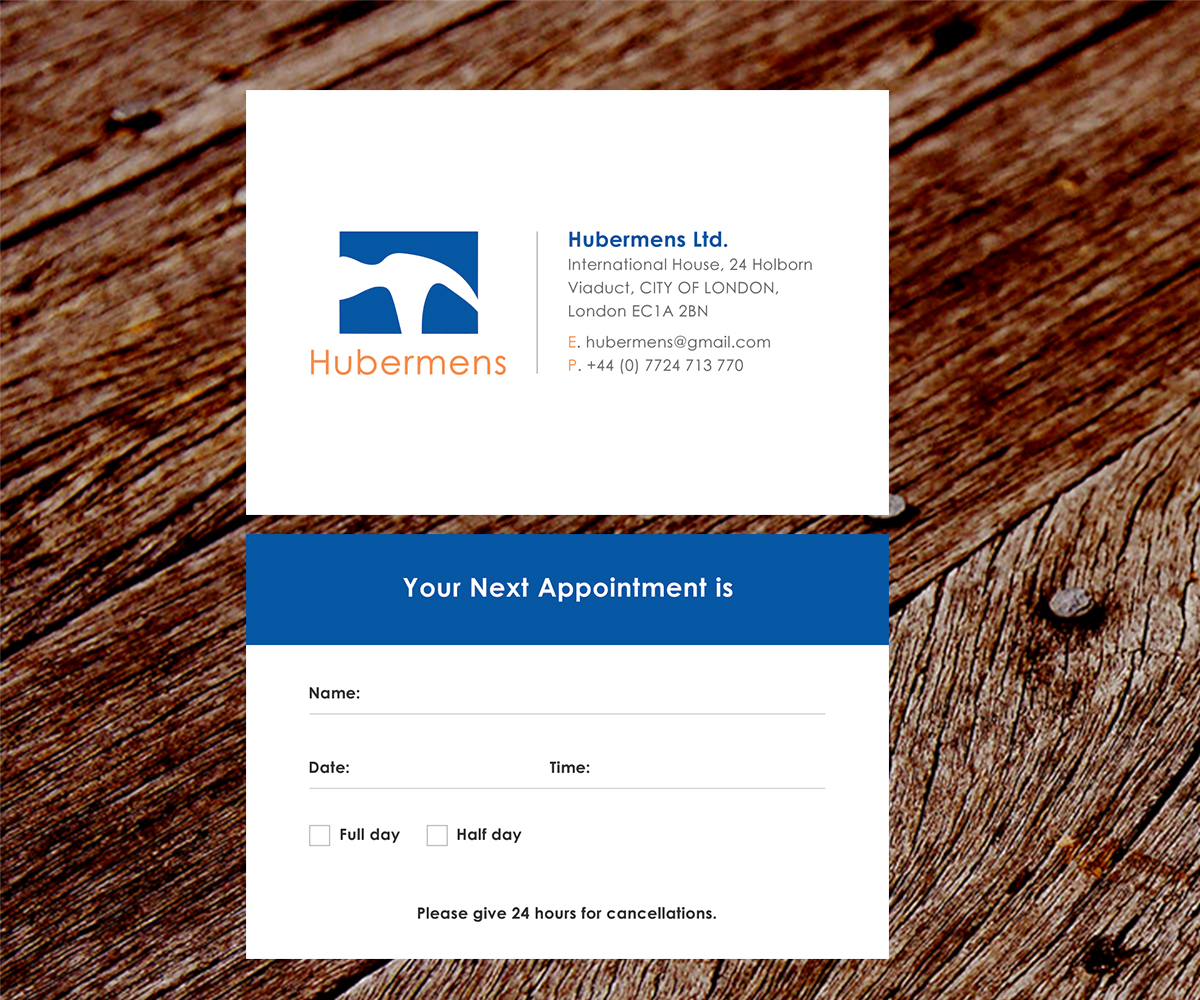 Design de Carte de Visite par SS_Designs pour Hubermens ltd | Design #10173037