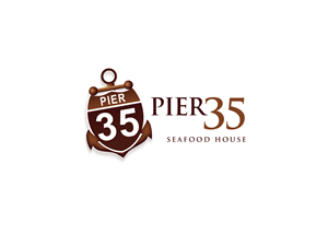 PIER 35, PIER 35 FISH HOUSE, PIER 35 SEAFOOD HOUSE | Logo Design by REDcrackers.com