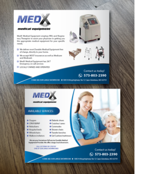 Postcard Design by alex989 for MedX Medical Equipment | Design: #10146238