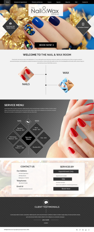 Web Design by Creations Box 2015 for WAXED Houston LLC  | Design: #10146260