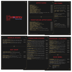 Menu Design by mcky//design
