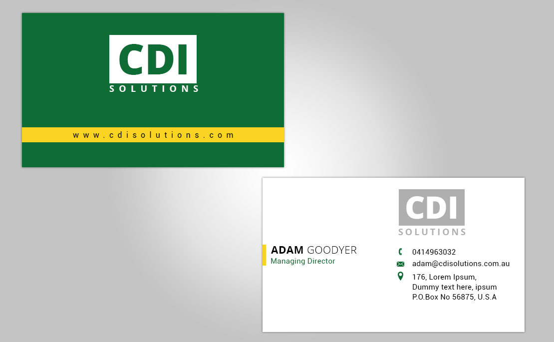Business Card Design by piyush for CDI Solutions | Design #10130019
