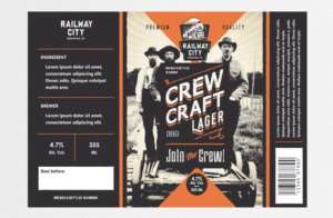 Label Design by kresh for Railway City Brewing Company | Design: #10380284