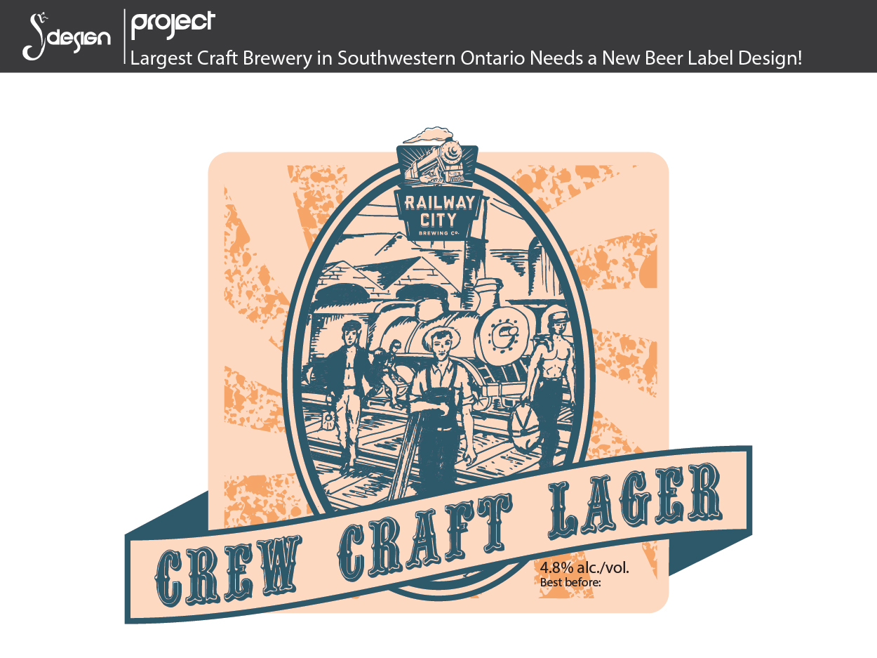 Label Design by Shemet for Railway City Brewing Company | Design #10377628