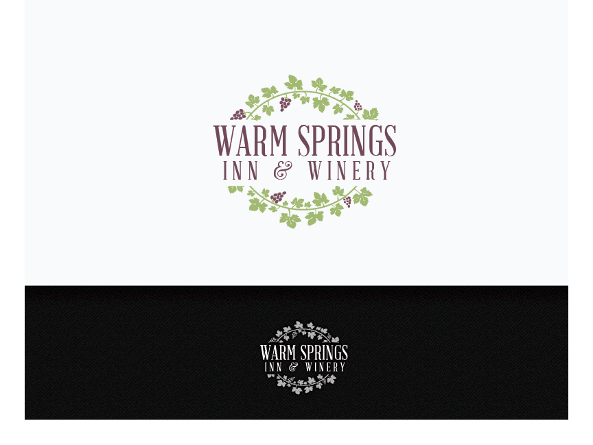 Logo Design by jaime.sp for Warm Springs Inn & Winery | Design: #2307967