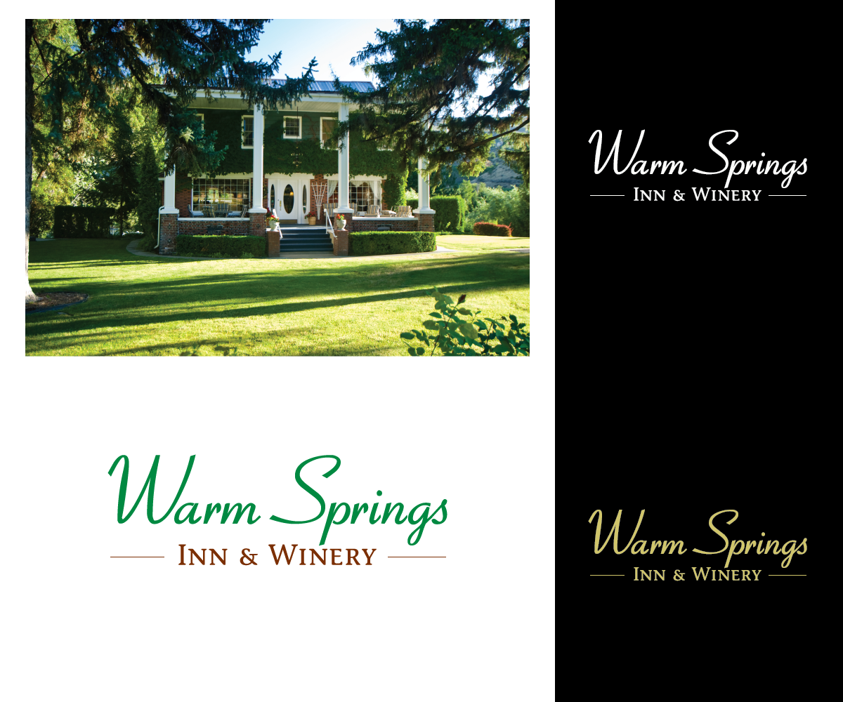 Logo Design by Meow Mix for Warm Springs Inn & Winery | Design #2288849