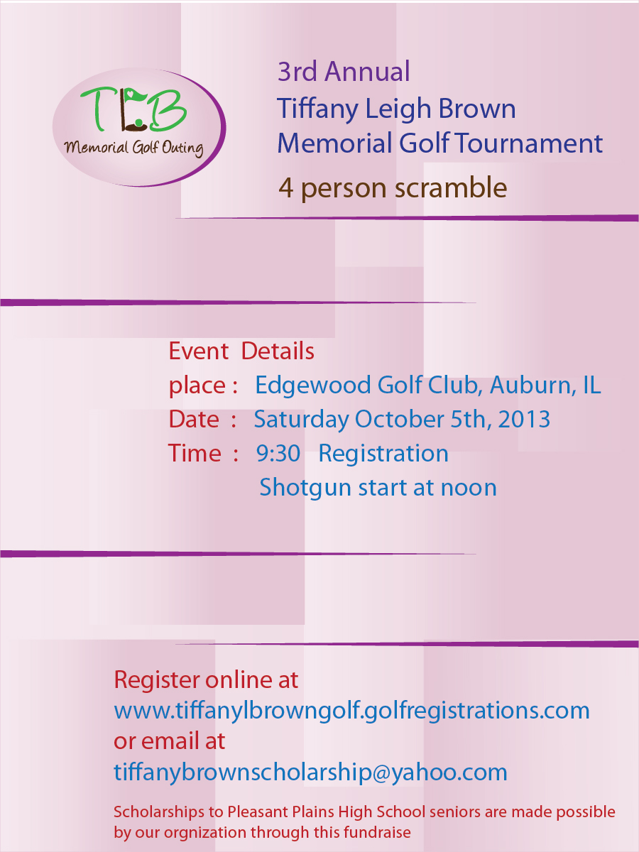 Diseño de Flyer por raanvinu para The Tiffany Leigh Brown Memorial Scholarship Fund, Inc. | Diseño #2169035
