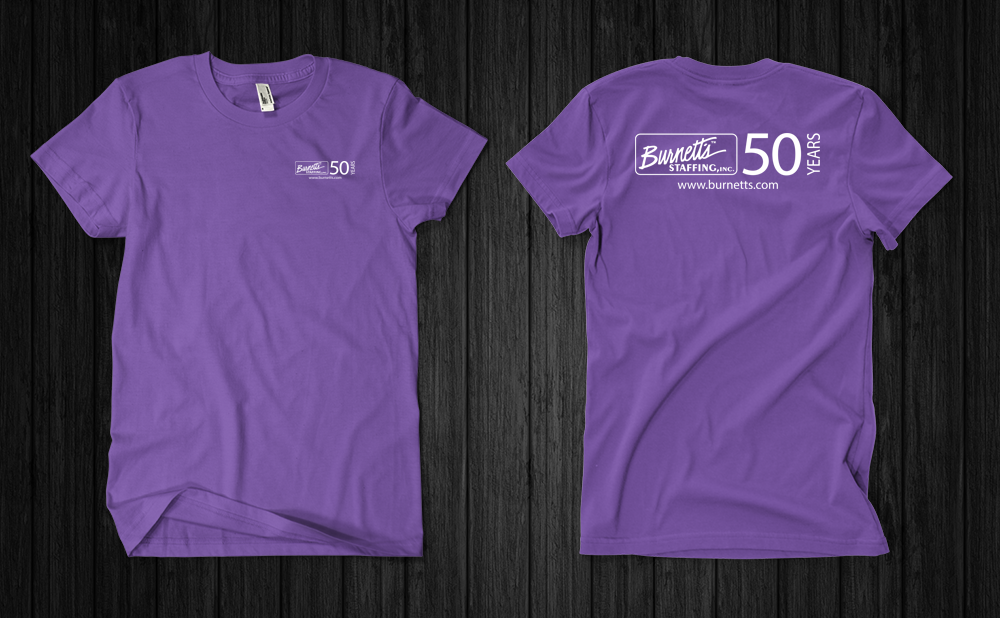 T-shirt Design by Bushmandesign for Burnett's Staffing, Inc. | Design #10166982