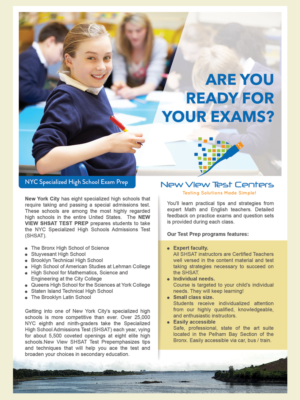 Flyer Design by LeonFX for New View Test Centers, LLC | Design #10153047