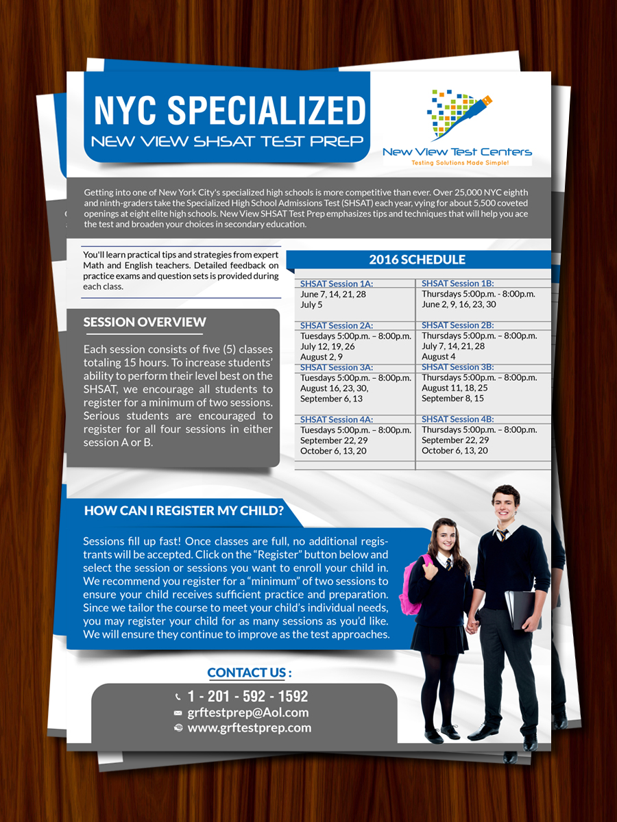 Diseño de Flyer por debdesign para New View Test Centers, LLC | Diseño #10139279