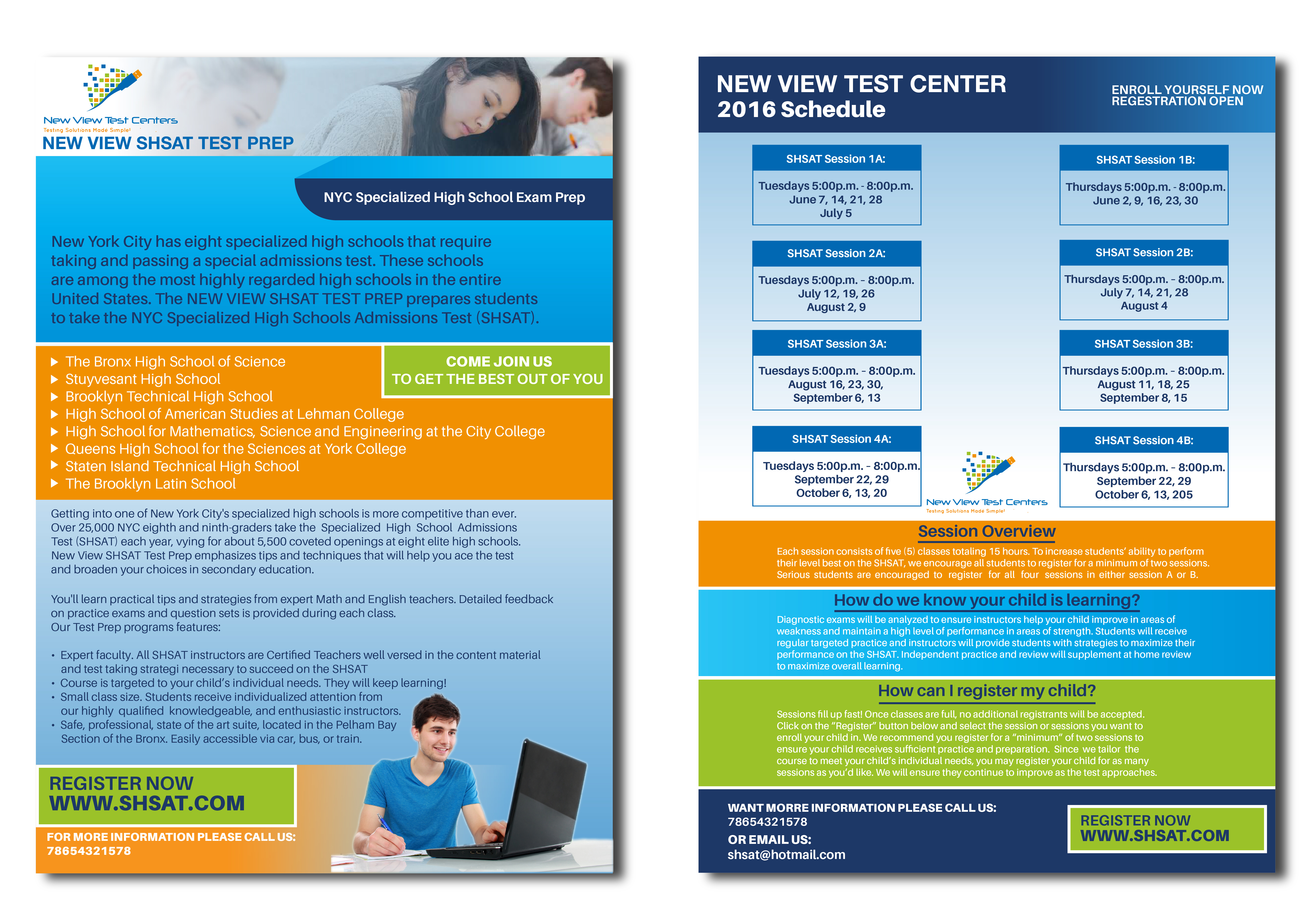 Flyer Design by anshuman1995 for New View Test Centers, LLC | Design #10168662