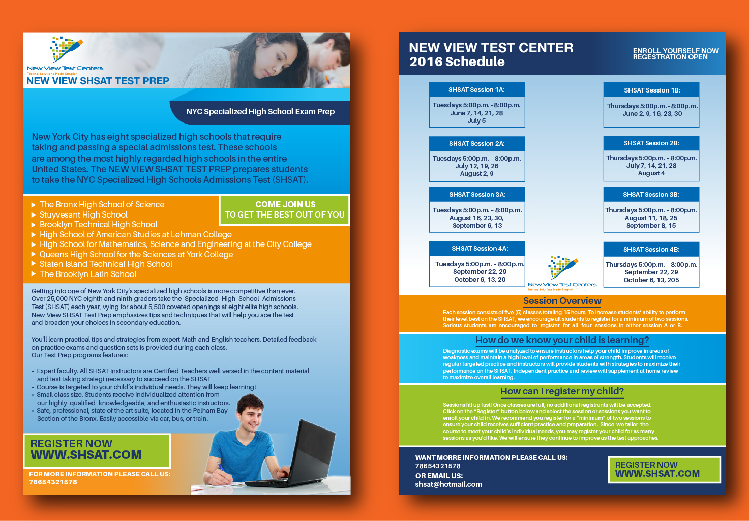 Diseño de Flyer por anshuman1995 para New View Test Centers, LLC | Diseño #10168664