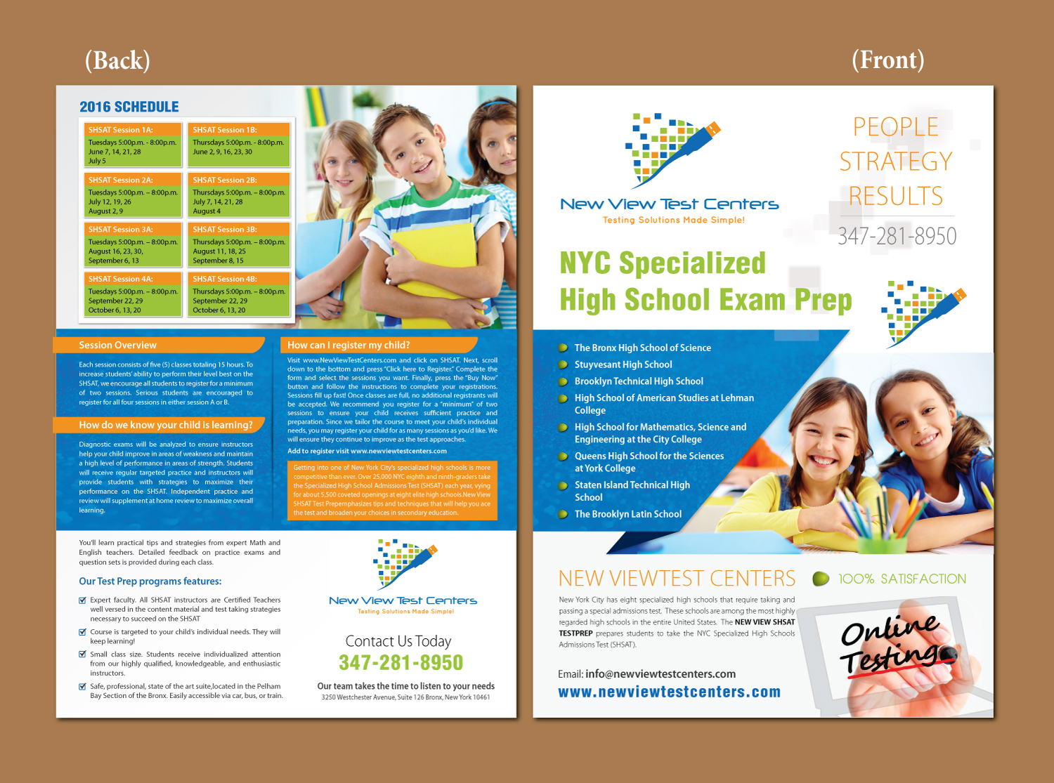 Diseño de Flyer por meet007 para New View Test Centers, LLC | Diseño #10182671