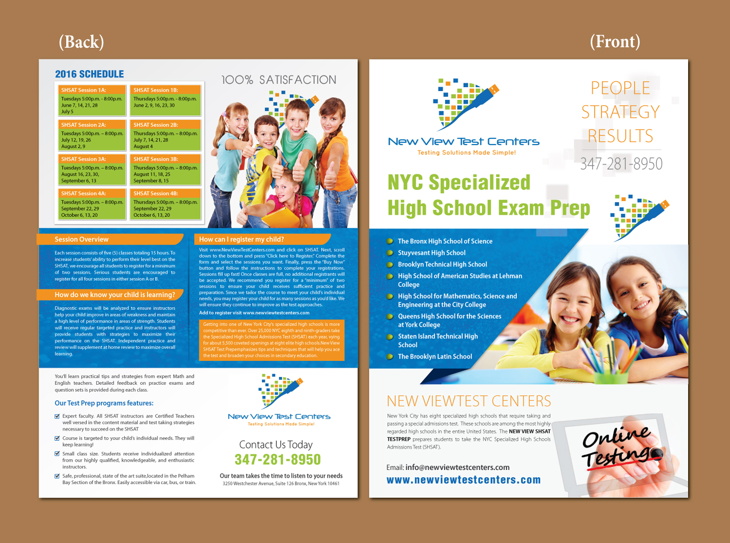 Diseño de Flyer por meet007 para New View Test Centers, LLC | Diseño #10182925