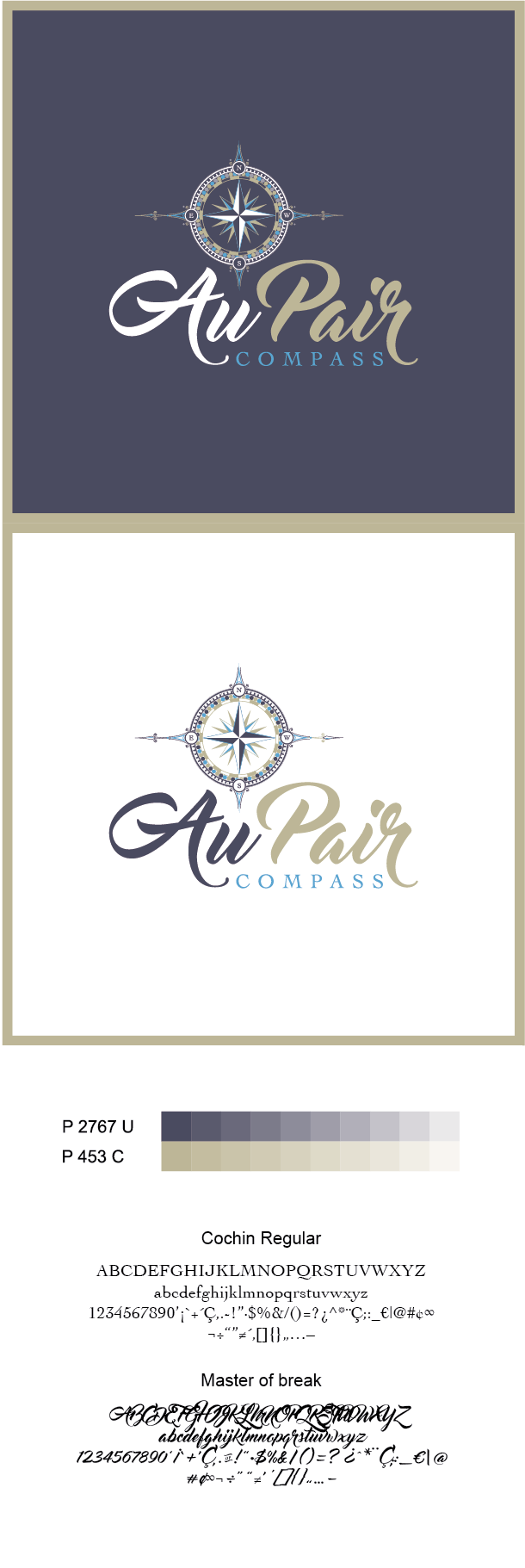 Logo-Design von RFH für Au Pair Compass | Design #10263767